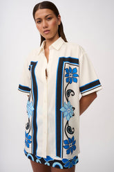 BY JOHNNY - AZURE GRANADA FLOWER SHIRT
